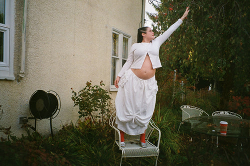 endless spiral cotton skirt