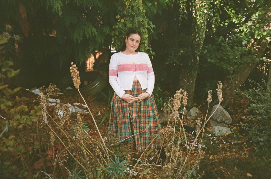 hand-painted cotton cardigan