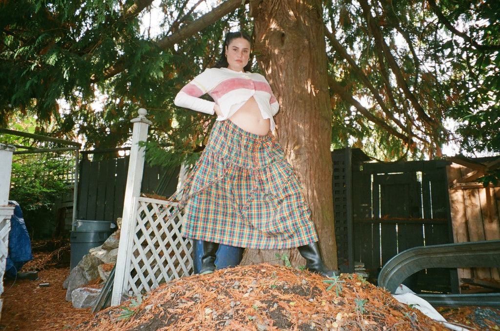 braided plaid skirt
