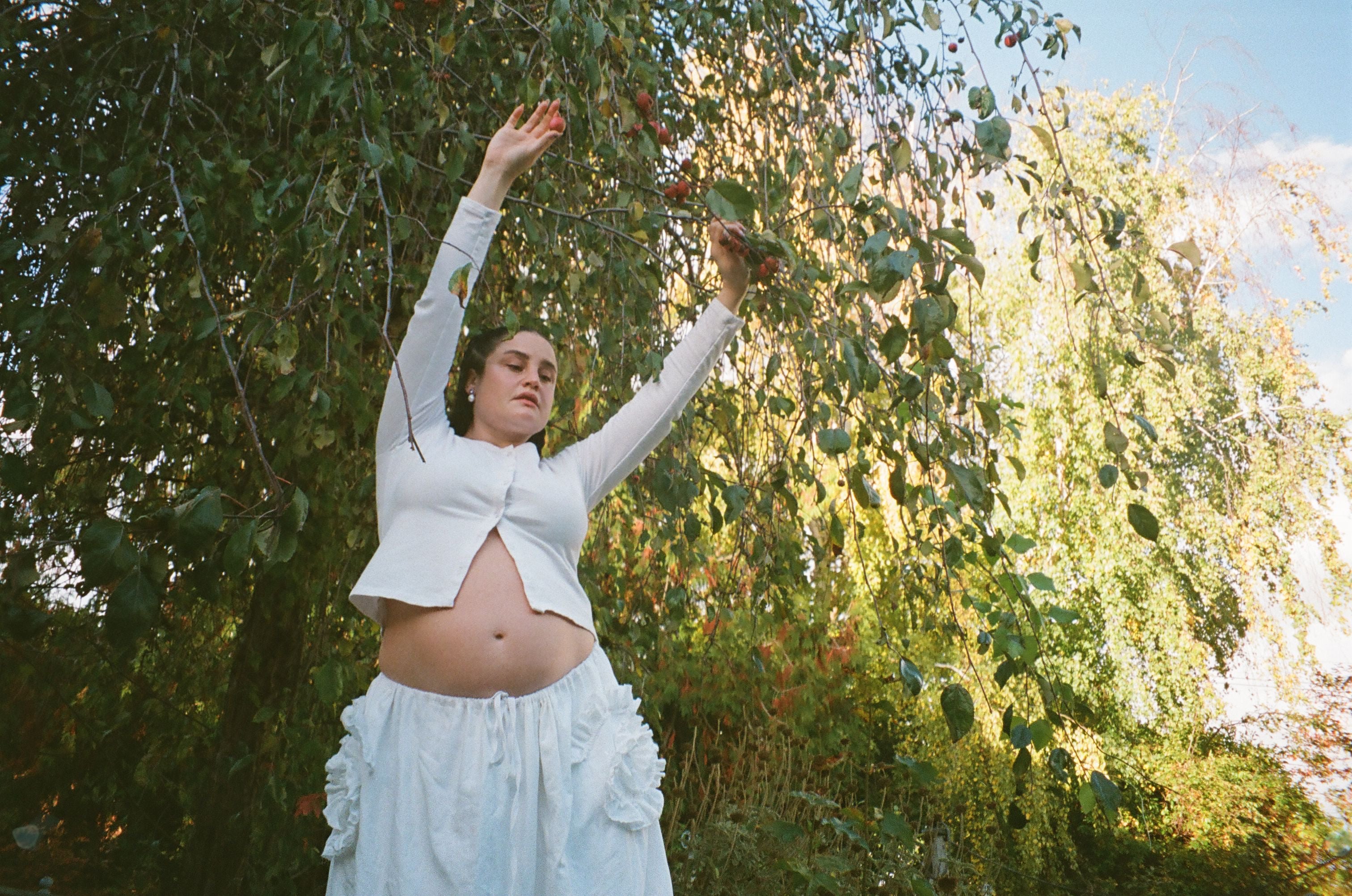 endless spiral cotton skirt