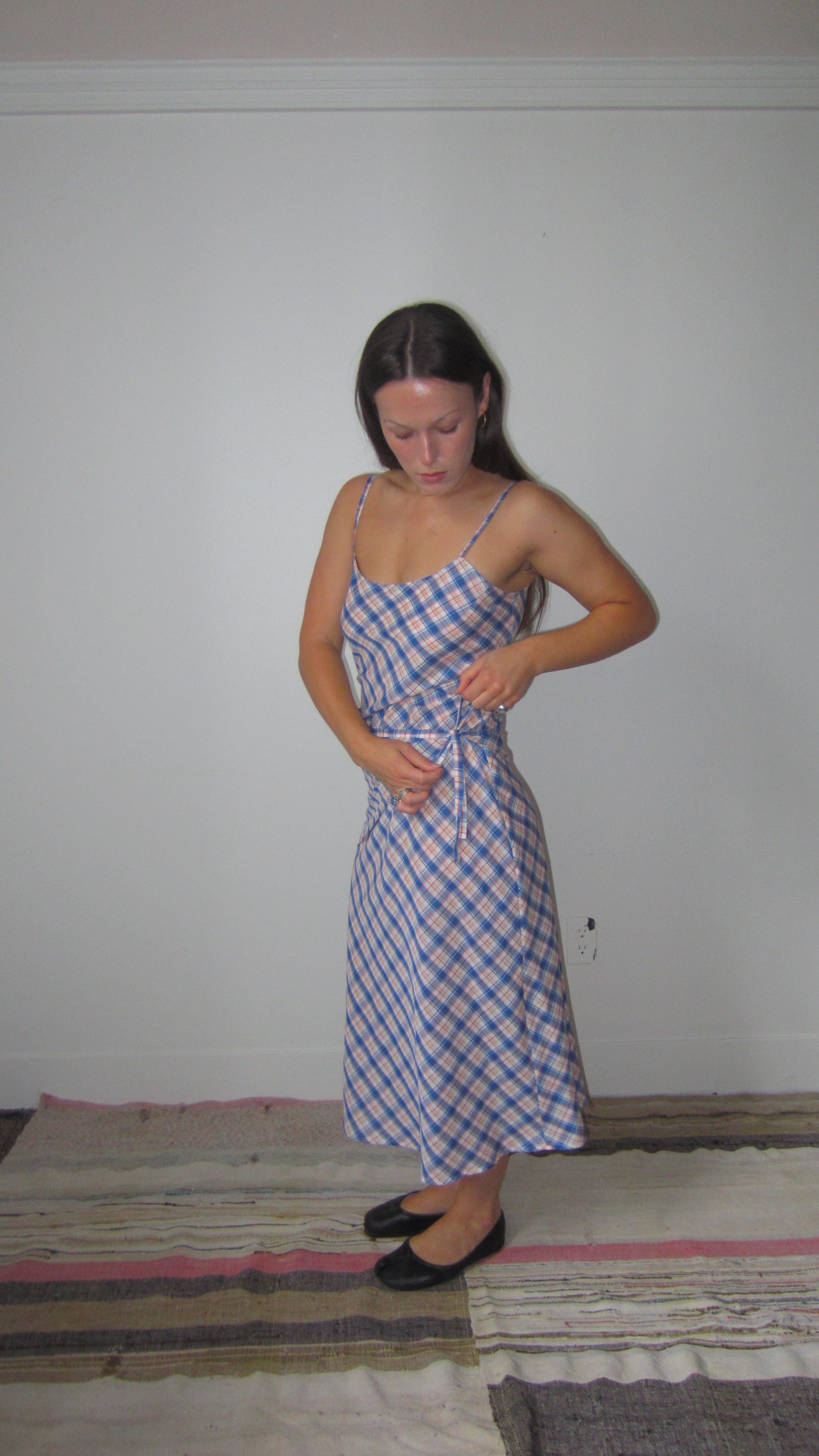 bias cut midi dress